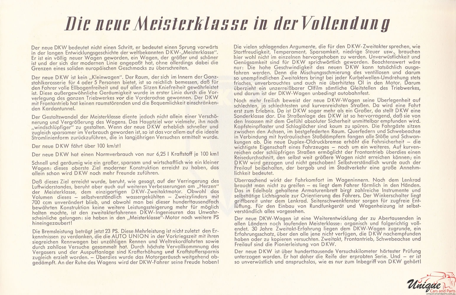 1959 DKW F89 Brochure Page 8